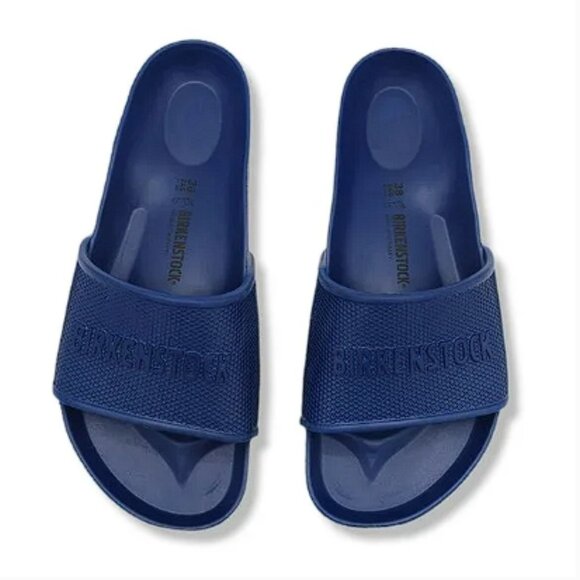 BIRKENSTOCK Women's Barbados Essentials Slide Sandals Size 38 (US 7-7.5) In Blue - Picture 1 of 4